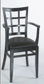 Picture of Alston Quality 215 BLK-American Beauty Lattice Back Arm Chair Black Frame