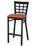 Picture of Alston Quality 210-30-BLK-Forest 30 in. H Lattice Back Bar Stool Black Frame
