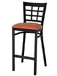 Picture of Alston Quality 210-30-M-Ivory 30 in. H Lattice Back Bar Stool Mahogany Frame