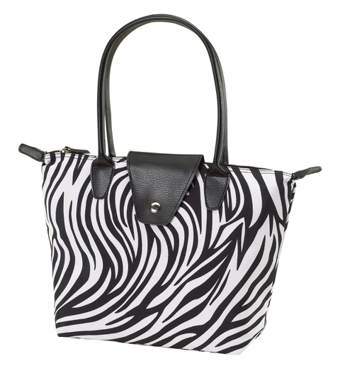 Small Fold-Up Bag - Zebra, Pack of 2