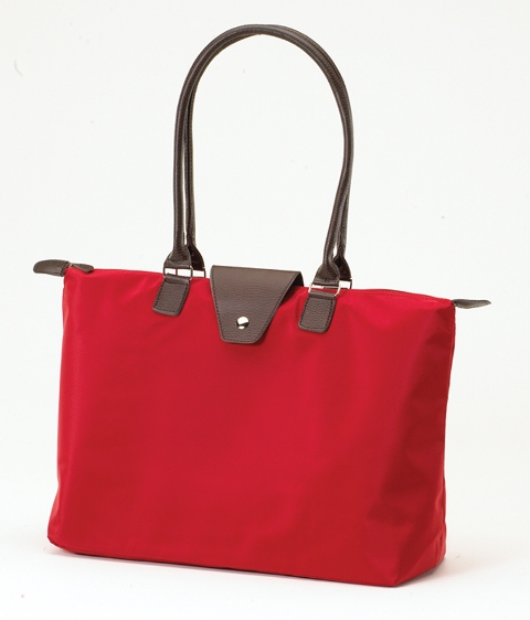 Long Handle Fold-Up Bag - Red, Pack of 2