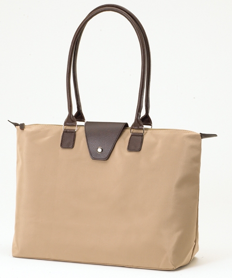 Long Handle Fold-Up Bag - Sand- Pack of 2
