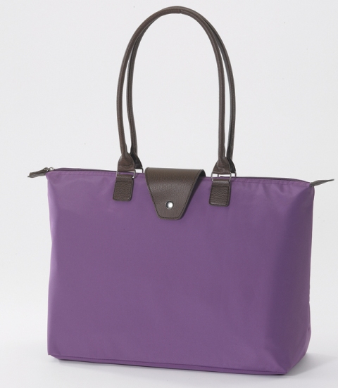 Long Handle Fold-Up Bag - Violet, Pack of 2