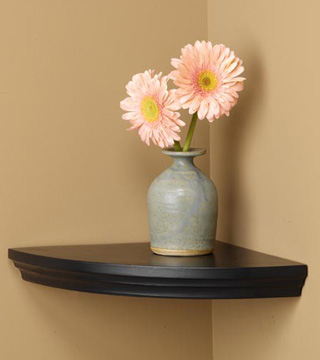 Wood Shelving Villages White Corner Shelf