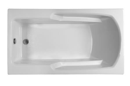 Picture of Reliance Baths R6032ERRW-B Rectangular 59 x 32 in. Whirlpool Bathtub With End Drain- Biscuit Finish