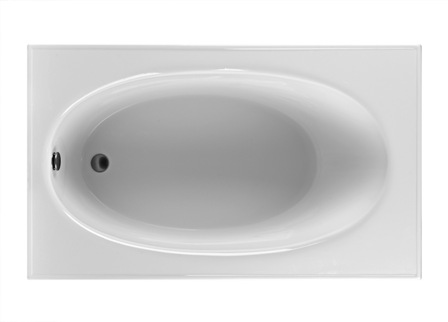 Picture of Reliance Baths R6036EROW-W Rectangular 59 x 36 in. Whirlpool Bathtub With End Drain- White Finish