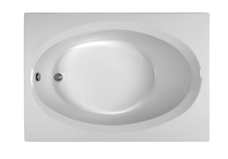 Picture of Reliance Baths R6042EROW-W Rectangular 60 x 42 in. Whirlpool Bathtub With End Drain- White Finish