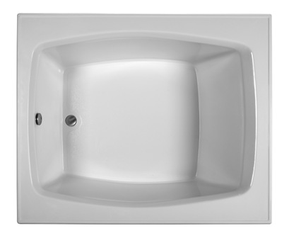 Picture of Reliance Baths R6048ERXW-W Rectangular 59 x 48 in. Whirlpool Bathtub With End Drain- White Finish