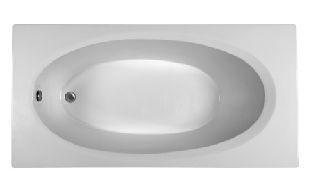 Picture of Reliance Baths R7236EROS-W Rectangular 72 x 36 in. Soaking Bathtub With End Drain- White Finish