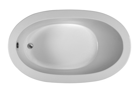 Picture of Reliance Baths R6036ODIS-W Oval 60 x 36 in.Soaking Bathtub With End Drain- White Finish
