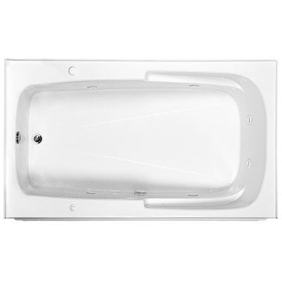 Picture of Reliance Baths R7242ISW-B-LH Integral Skirted 72 x 42 in. Whirlpool Bathtub With End Drain- Biscuit Finish
