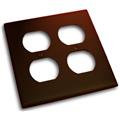 Residential Essentials 10823VB Double Receptacle Outlet Switch Plate, Venetian Bronze Residential Essentials 10823VB Double Receptacle Outlet Switch Plate, Venetian Bronze