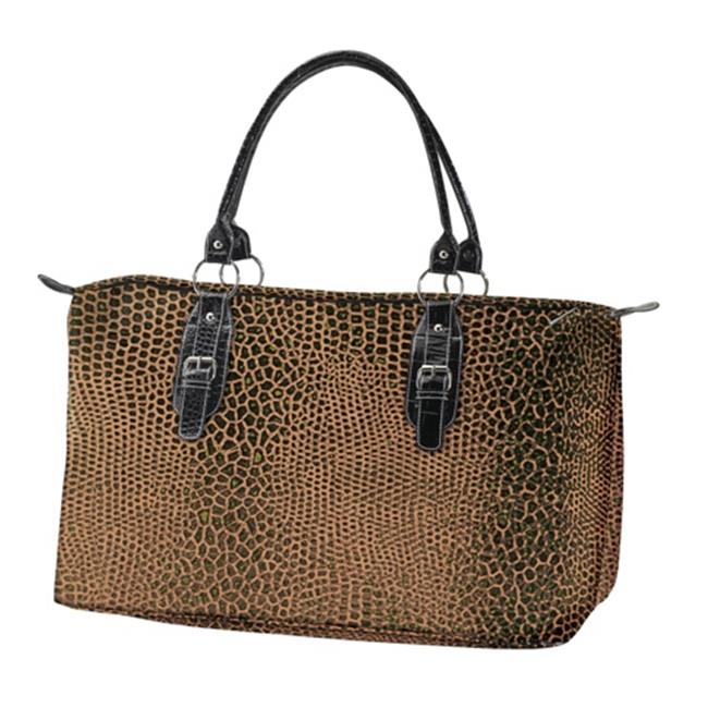 Joann Marrie Designs LTTSNK2 Large Travel Tote Bag -Brown Snake- Pack of 2