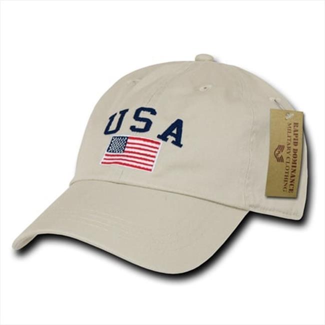 Rapid Dominance A03-STN Polo Style USA Caps - Stone