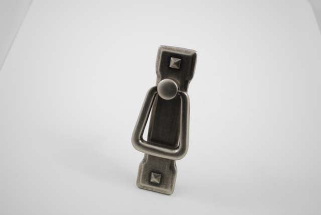 Vertical Cabinet Drop Pull, Aged Pewter