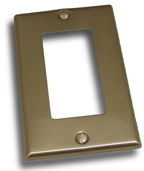 Single Rocker Switch Plate, Satin Nickel