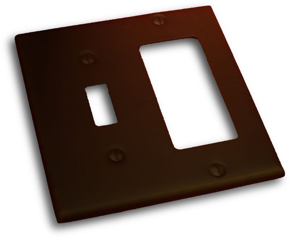 Residential Essentials 10825VB Double Toggle and Rocker Switch Plate, Venetian Bronze