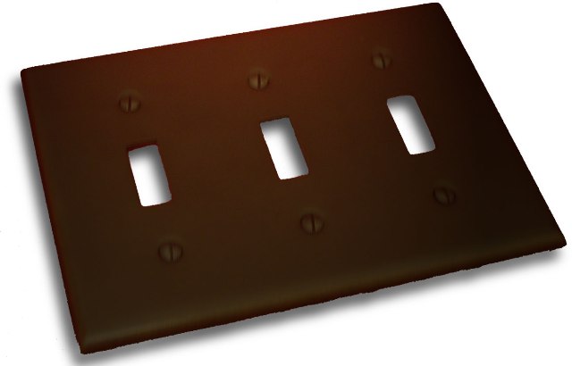 10832VB Triple Toggle Switch Plate- Venetian Bronze