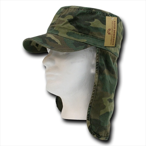 Foreign Legion Flap Caps - Woodland, Small And Medium