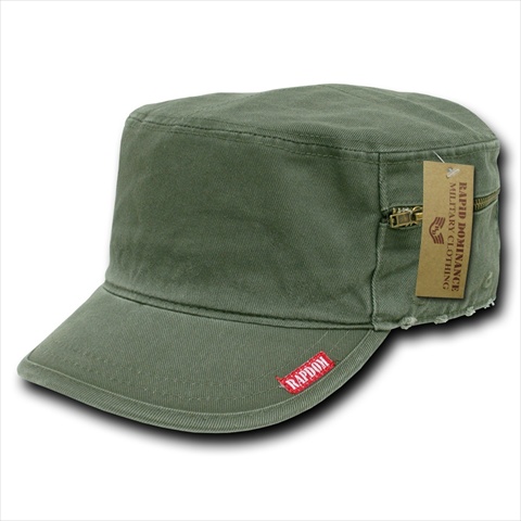 French Round Bill Caps - Olive, Small
