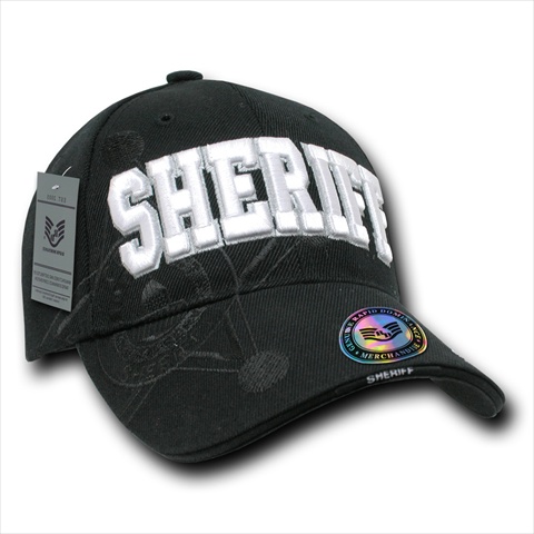 JW7-SHERIFF-BLK Shadow Law Enforcement Caps, Sheriff, Black