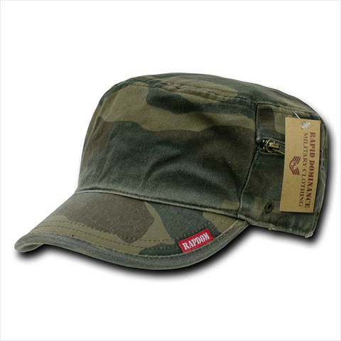 Adjustable Patrol Caps With Zipper- Wood