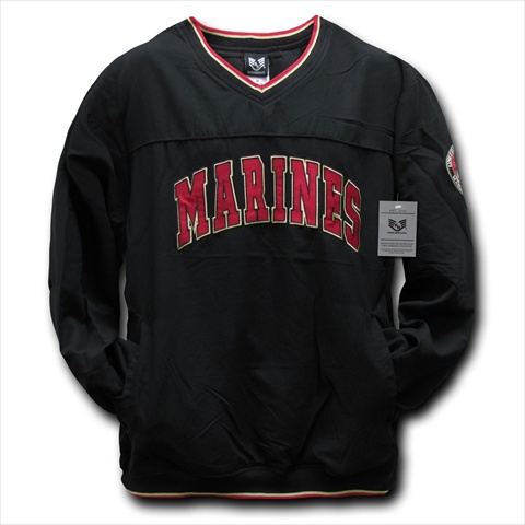 R13-MAR-BLK-03 Microfiber Pullovers, Marines, Black, Large