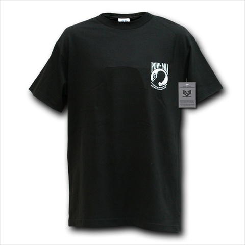 Military T-Shirt, POW MIA, Black, Large