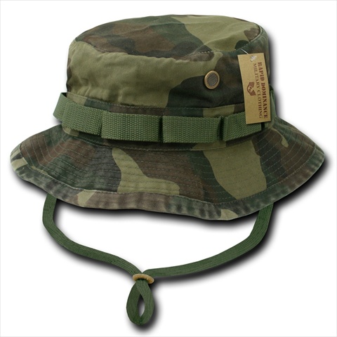 Military Boonie Hats, Woodland, Medium