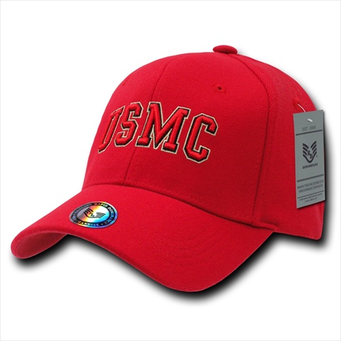 R82-MAR-RED-06 FitAll Flex Caps, Marines, Red, Small And Medium