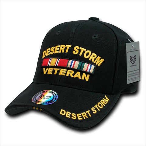 Picture of Rapid Dominance RD-DSV Deluxe Military Baseball Caps&#44; Desert Storm Vet&#44; Black