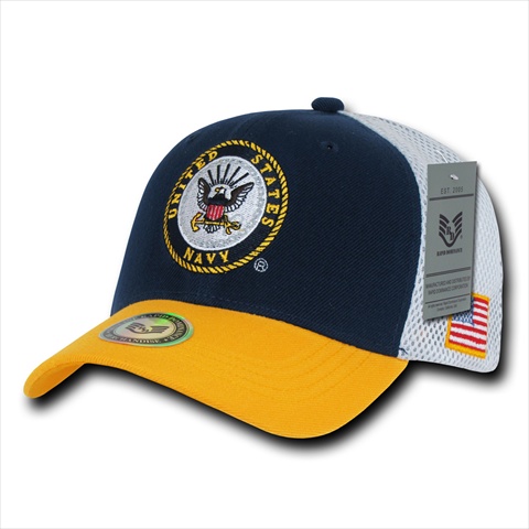 Deluxe Mesh Military Caps, Navy