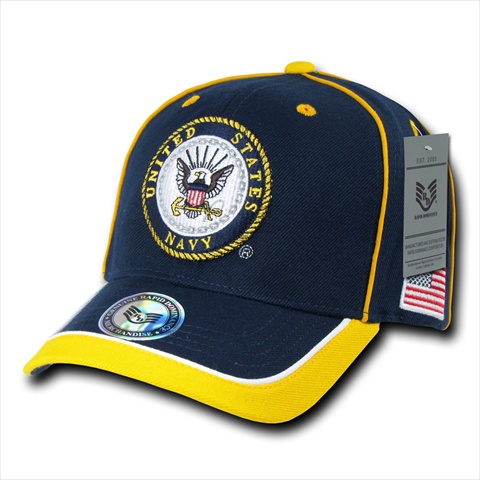 Picture of Rapid Dominance S012-NAVY Piped Military Caps&#44; Navy&#44; Navy