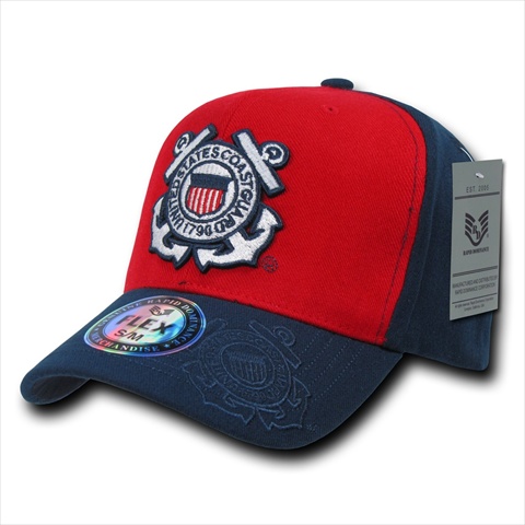 Flex Military Caps, Coastguard, Red, Small & Medium