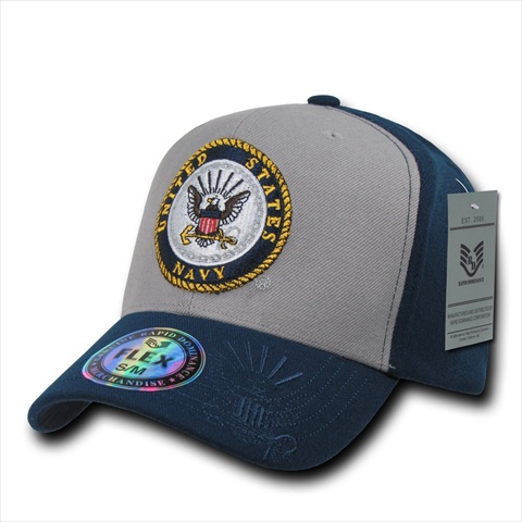 Flex Military Caps - Navy - Grey - Small & Medium