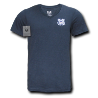 S21-CST-NVY-03 Military V-Neck Tee- Coastguard- Navy- Large