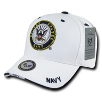 White Military Caps- Navy