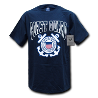 Classic Military T-Shirt- Coast Guard- Navy- Small