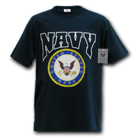 Classic Military T-Shirt- Navy- Navy- Small