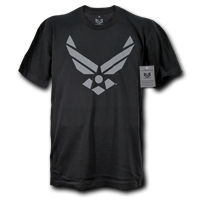 30 Single Tee Us Air Force 3, Black, Large