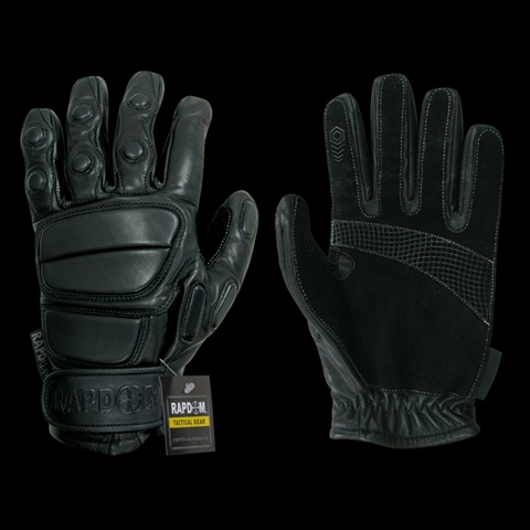 T11-PL-BLK-04 Heavy Duty Tactical Glove- Black- X Large