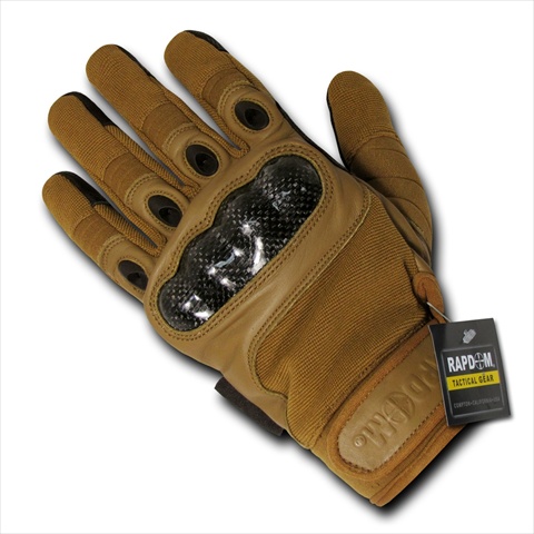 Carbon Fiber Hard Knuckle Glove - Coyote