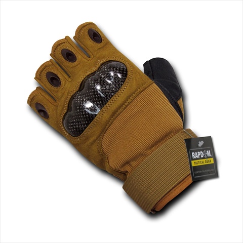 Half Finger Knuckle Glove - Coyote, Medium