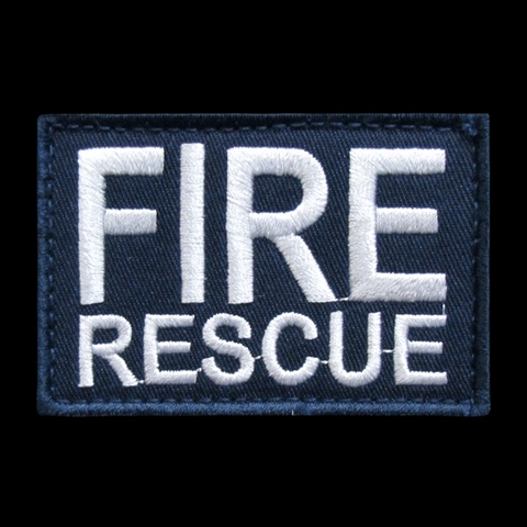T91-FR-NVY Fire Rescue Canvas Patch- Navy