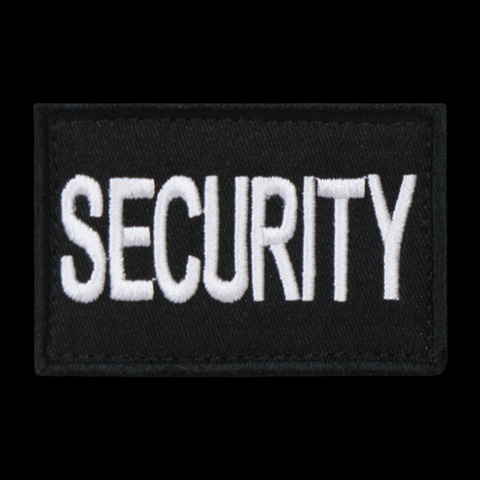 T91-SEC-BLK Security Canvas Patch- Black