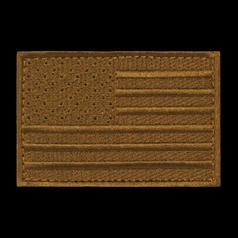 T91-USA-COY USA Flag Canvas Patch- Coyote