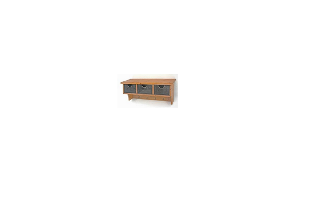 Picture of Teton Home WD-037 Wood Wall Shelf With 4 Hooks