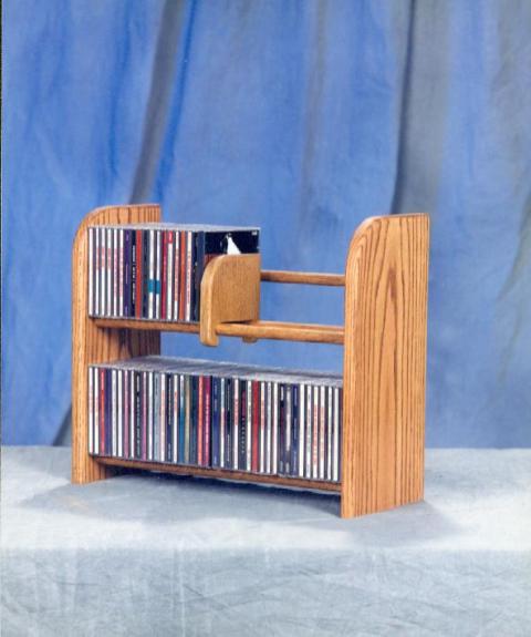 Picture of Wood Shed 201 Solid Oak 2 Row Dowel CD Rack