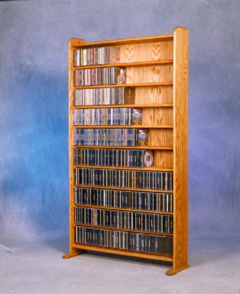 Picture of Wood Shed 1002-3 Solid Oak 10 Shelf CD Cabinet