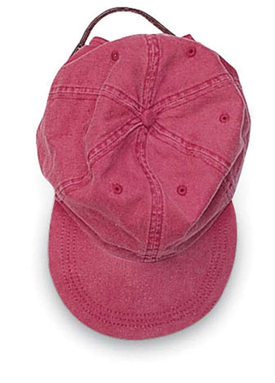 EP101 Essentials Pigment Dyed Cap Six Panel Low Profile- Nautical Red